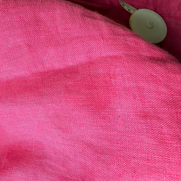 Terzo Millennio 100% Linen Cottage Core Barbie Pink Crochet Trim Italian Made S - Picture 6 of 6